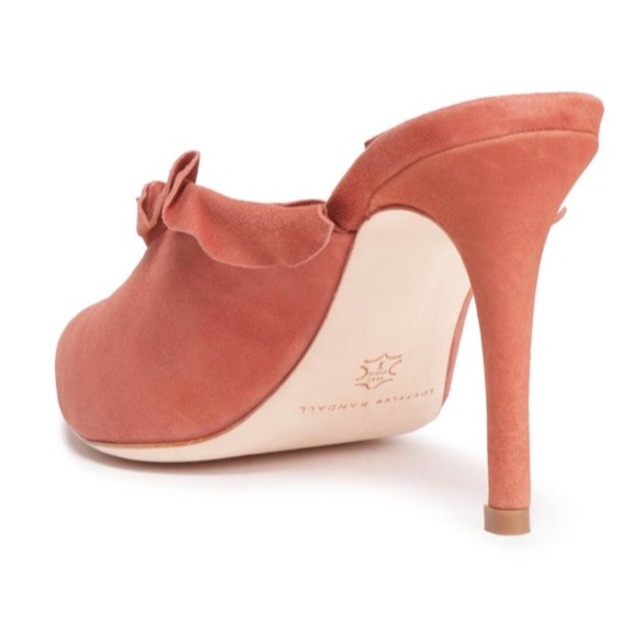 New LOEFFLER RANDALL Ruffled suede mules US size 8 - Picture 3 of 6